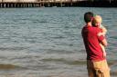  Ian didn’t like the water nearly as much as the sand.