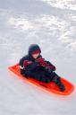 {First led} Jerome LOVED sledding!