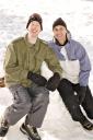  Darrell and Eric on a giant snowball chair.