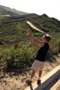  Jerome enjoyed throwing rocks down the hillside.