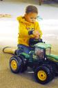 {last January}And his big John Deere…but it didn’t stay inside for long!