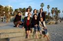  On the beach before dinner, all the gals involved with the wedding!