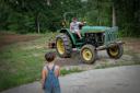  Brad invited us over for tractor rides when he found out that Seth loves John Deere tractors!