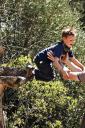  before jumping down both boys got to study the tree they were sitting in…