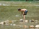  Seth playing down river.