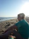  Mema enjoying the beautiful Santa Barbara afternoon at the beach.